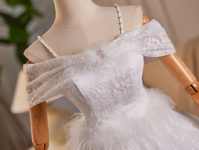 White Lace Spaghetti Straps Homecoming Dress
