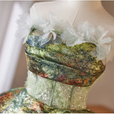 Green Sequins Strapless Homecoming Dress