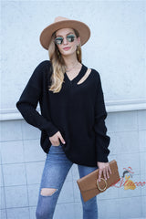 Loose Long-sleeved Pullover Knitted Sweater