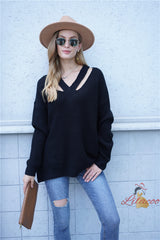 Loose Long-sleeved Pullover Knitted Sweater