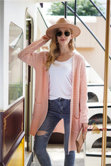Loose Plus Size Solid Color Sweater Coat