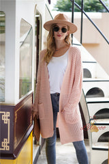 Loose Plus Size Solid Color Sweater Coat
