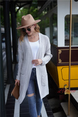 Loose Plus Size Solid Color Sweater Coat