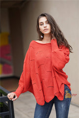 Loose Solid Color Turtleneck Sweater