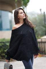 Loose Solid Color Turtleneck Sweater