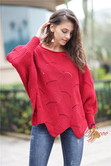 Loose Solid Color Turtleneck Sweater