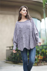 Loose Solid Color Turtleneck Sweater