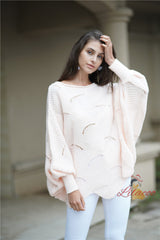 Loose Solid Color Turtleneck Sweater