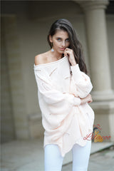 Loose Solid Color Turtleneck Sweater