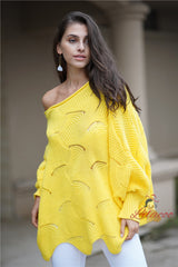 Loose Solid Color Turtleneck Sweater