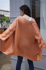 Women Bubble Sleeve Coat Sweater
