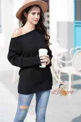 Loose Plus Size Solid Color Sweater