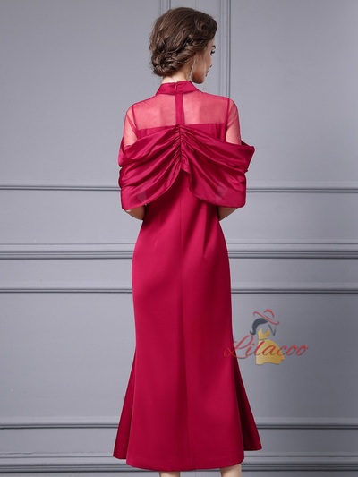 Sexy Fuchsia Beading Mother Of The Bride Dress