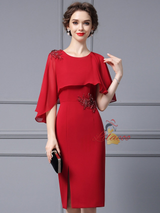 Scoop Neck Beading Mother Of the Brides Dress