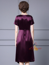 Orange Short Sleeve Mother Of The Bride Dress