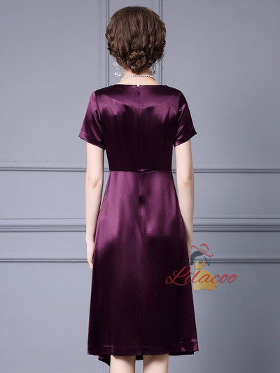 Orange Short Sleeve Mother Of The Bride Dress