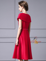 Pink Satin Pleats Mother Of The Bride Dress