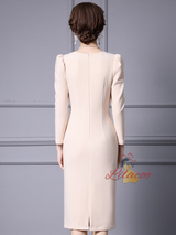 Red Long Sleeve Mother Of The Bride Dress