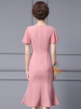 Pink Beading Mother Of The Bride Dress
