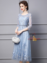 Pink Tulle Lace Mother Of The Bride Dress