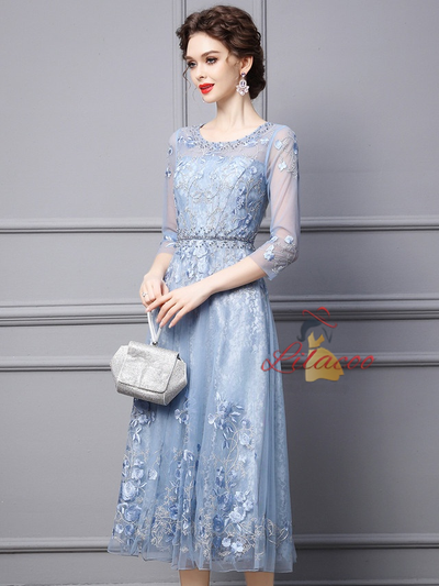 Pink Tulle Lace Mother Of The Bride Dress