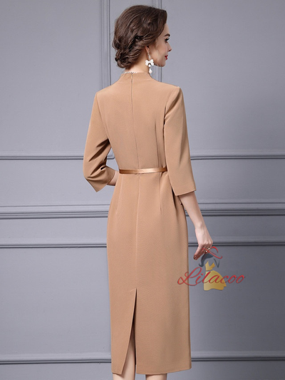 Purple Short Sleeve Mother Of The Bride Dress