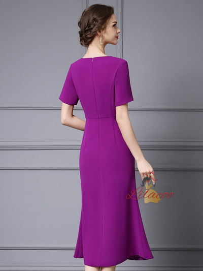 Black Short Sleeve Mother Of The Bride Dress