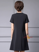 Red Short Sleeve Mother of the Bride Dress
