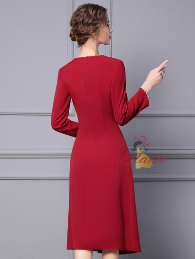 Long Sleeve Mother Of The Bride Dress