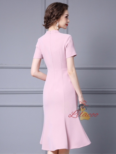 Red Short Sleeve Beading Mother Of The Bride Dress