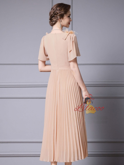 Chiffon Pleats Beading Mother Of The Bride Dress