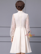 Apricot Long Sleeve Mother Of The Bride Dress