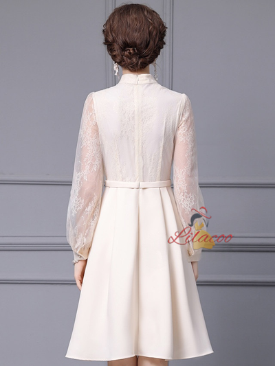 Apricot Long Sleeve Mother Of The Bride Dress