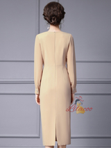 Black Long Sleeve Mother Of The Bride Dress