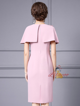Red Scoop Neck Flower Mother Of The Bride Dress