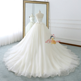Ivory White Sweetheart Satin Wedding Dress
