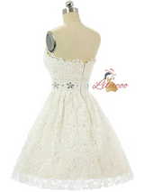 White Lace Sweetheart Homecoming Dress