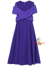 Purple Short Mother Of The Bride Dress