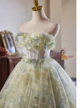 White Tulle 3D Flower Homecoming Dress