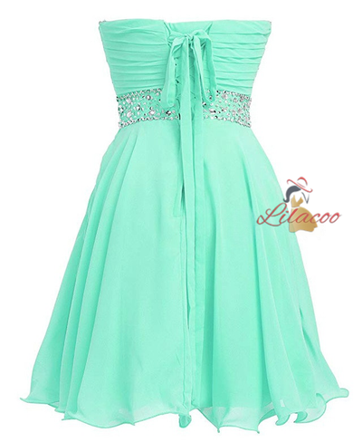 Royal Blue Beading Knee Length Homecoming Dress