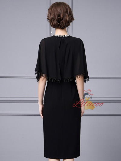 Black Beading Mother Of the Brides Dress