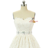 White Lace Sweetheart Homecoming Dress
