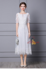 Green Tulle Appliques Beading Mother Of The Bride Dress
