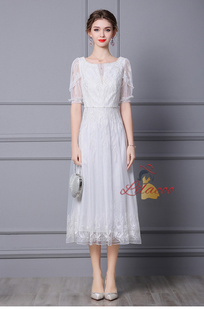 Green Tulle Appliques Beading Mother Of The Bride Dress