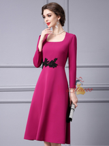 Fuchsia Beading Mother Of The Bride Dress