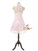 Pink Tulle 3D Flower Homecoming Dress