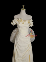 Light Champagne Strapless Wedding Dress