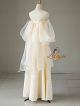 Ivory Strapless Pleats Wedding Dress