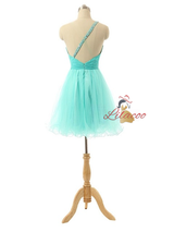 Straps Tulle Beading Homecoming Dress