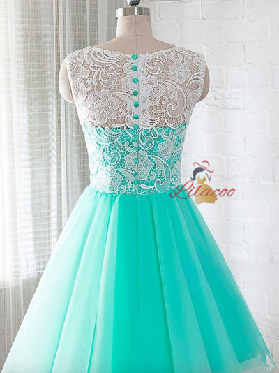 Women Tulle Lace Homecoming Dress